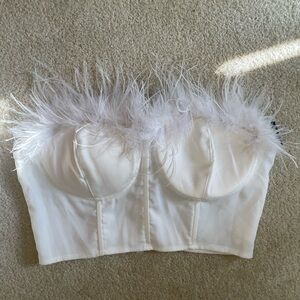 Feathered tube top